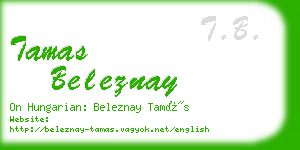 tamas beleznay business card